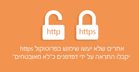 אתרים שלא יעשו שימוש בפרוטוקול HTTPS יקבלו התראה על ידי דפדפנים כ"לא מאובטחים"