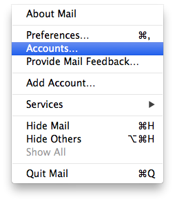הוספת חשבון דואר בתוכנת Mail OSX